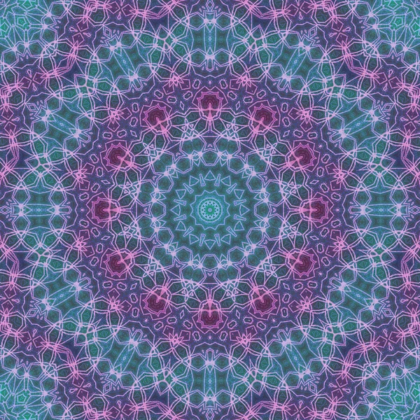 Varrat Nélküli Kaleidoszkóp Mandala Elvont Háttér Nézet — Stock Fotó