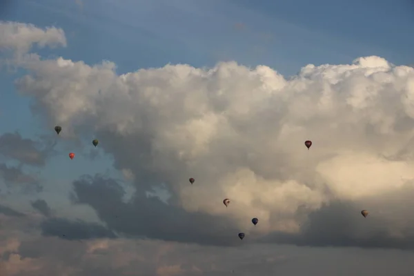 Globos Aire Caliente Vista Cielo —  Fotos de Stock