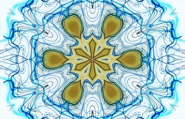 Kusursuz kaleydoskop, mandala soyut arkaplan görünümü