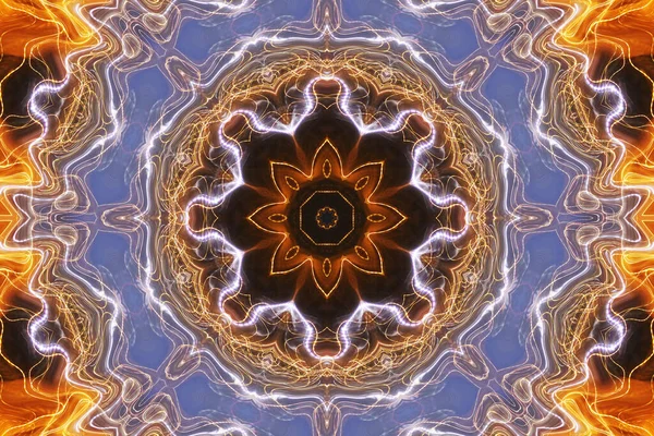 Naadloze Caleidoscoop Mandala Abstracte Achtergrond Uitzicht — Stockfoto