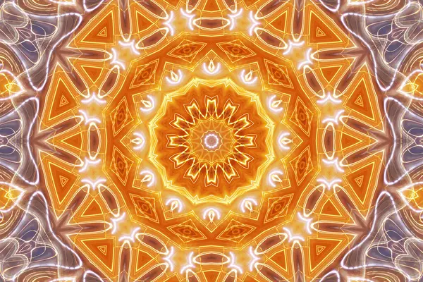 Kusursuz kaleydoskop, mandala soyut arkaplan görünümü