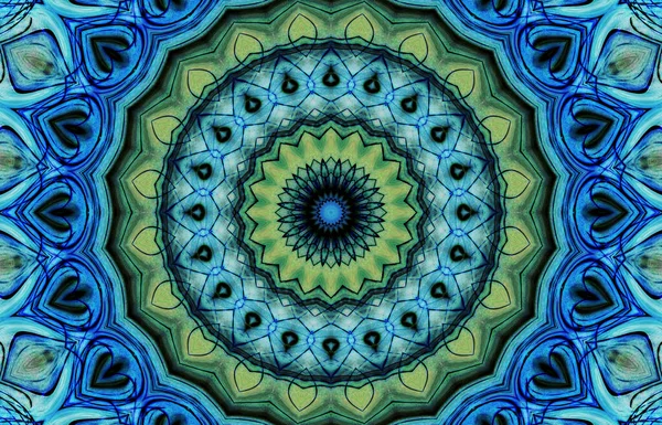Kusursuz kaleydoskop, mandala soyut arkaplan görünümü