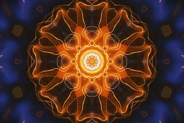 Kusursuz kaleydoskop, mandala soyut arkaplan görünümü