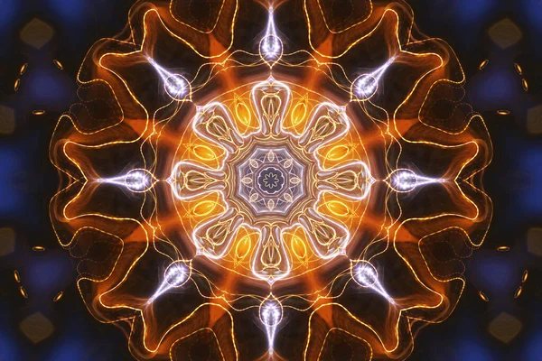 Kusursuz kaleydoskop, mandala soyut arkaplan görünümü