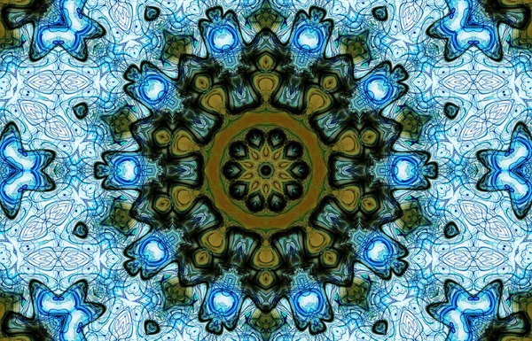 Caleidoscopio Inconsútil Vista Fondo Abstracta Mandala —  Fotos de Stock