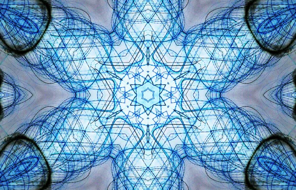 Kusursuz kaleydoskop, mandala soyut arkaplan görünümü