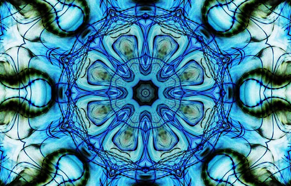 Kusursuz kaleydoskop, mandala soyut arkaplan görünümü