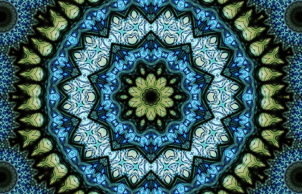 Kusursuz kaleydoskop, mandala soyut arkaplan görünümü