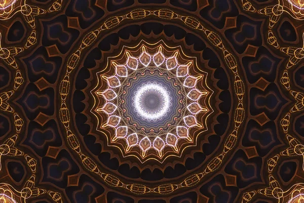 Seamless Kaleidoscope Mandala Abstract Background View — Stock Photo, Image