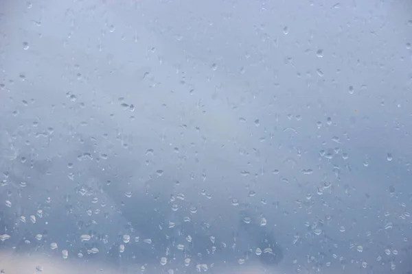 Regentropfen Fenster Aus Nächster Nähe — Stockfoto