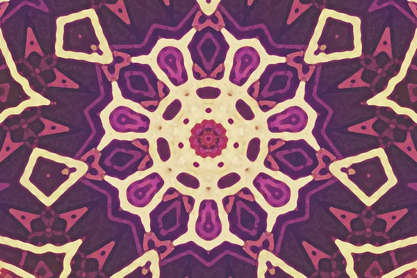 Naadloze Caleidoscoop Mandala Abstracte Achtergrond Uitzicht — Stockfoto