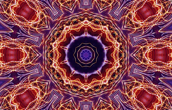 Kusursuz kaleydoskop, mandala soyut arkaplan görünümü