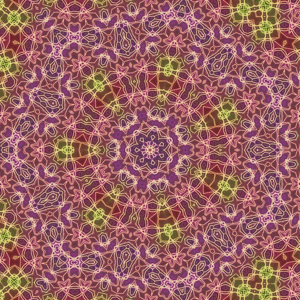 Bezešvé Kaleidoskop Mandala Abstraktní Pozadí Pohled — Stock fotografie