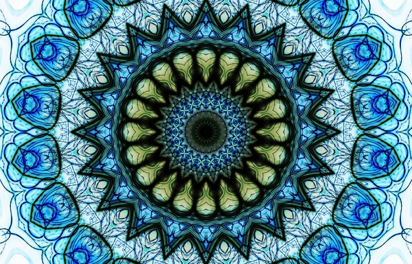 Kusursuz kaleydoskop, mandala soyut arkaplan görünümü