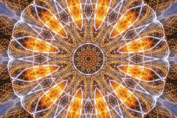 Zökkenőmentes Kaleidoszkóp Tervezéshez Ezoterikus Misztikus Energia Gyógyító Sahasrara Mandala — Stock Fotó