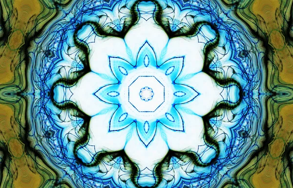 Seamless Kaleidoscope Design Esoteric Mystic Energy Healing Sahasrara Mandala — Stock Photo, Image