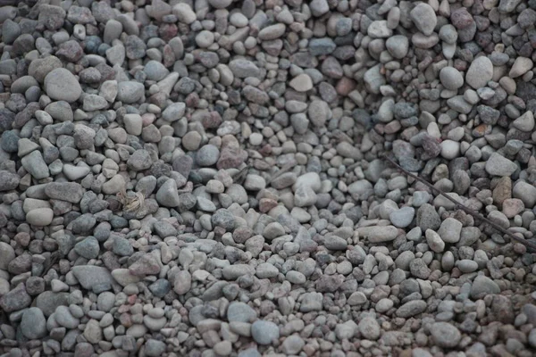 Pebbles Close View Grey Natural Irregular Stones Texture Industrial Style — Stock Photo, Image