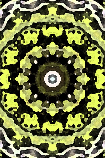 Sømløst Kaleidoskop Design Esoterisk Mystisk Energi Healing Sahasrara Mandala – stockfoto