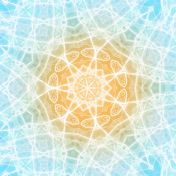 Kaleidoskop Mulus Untuk Desain Esoteris Energi Mistik Penyembuhan Sahasrara Mandala — Stok Foto