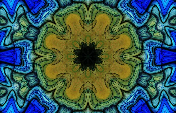 Nahtloses Kaleidoskop Für Design Esoterische Mystische Energie Heilt Sakasrara Mandala — Stockfoto