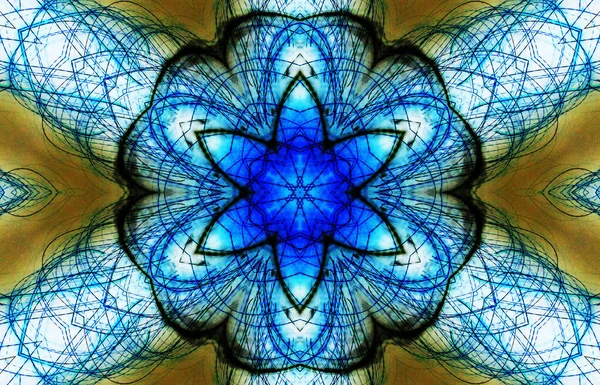 Zökkenőmentes Kaleidoszkóp Tervezéshez Ezoterikus Misztikus Energia Gyógyító Sahasrara Mandala — Stock Fotó