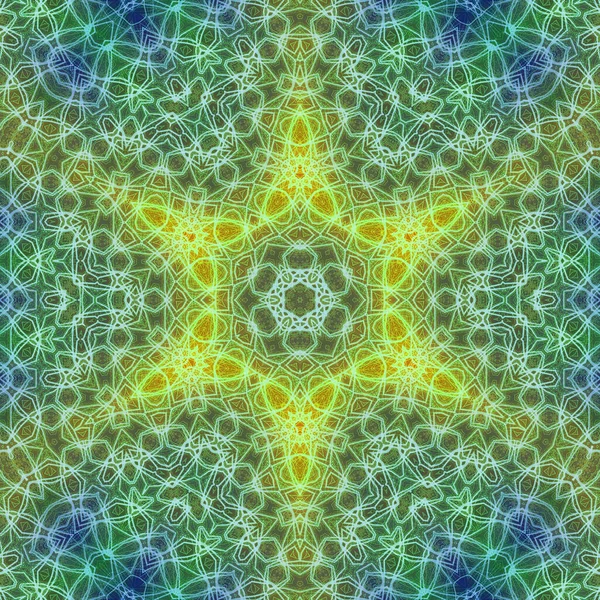 Caleidoscopio Senza Cuciture Design Esoterica Mistica Energia Guarigione Sahasrara Mandala — Foto Stock