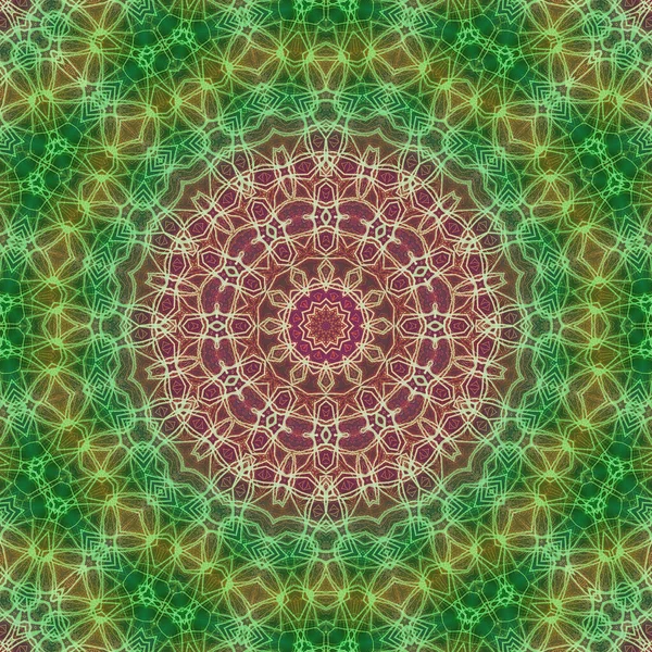 Seamless Kaleidoscope Design Esoteric Mystic Energy Healing Sahasrara Mandala — Stock Photo, Image