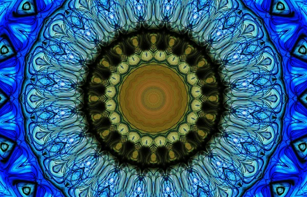 Seamless Kaleidoscope Design Esoteric Mystic Energy Healing Sahasrara Mandala — Stock Photo, Image