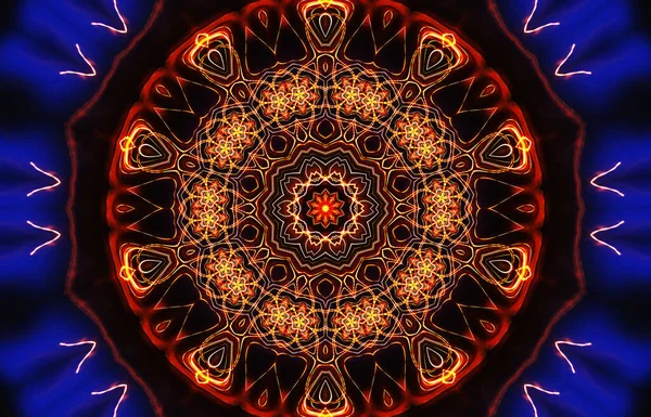 Zökkenőmentes Kaleidoszkóp Tervezéshez Ezoterikus Misztikus Energia Gyógyító Sahasrara Mandala — Stock Fotó