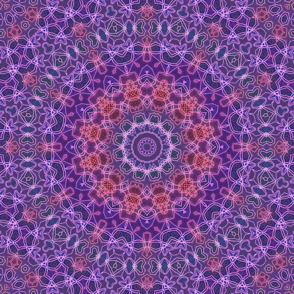 Zökkenőmentes Kaleidoszkóp Tervezéshez Ezoterikus Misztikus Energia Gyógyító Sahasrara Mandala — Stock Fotó