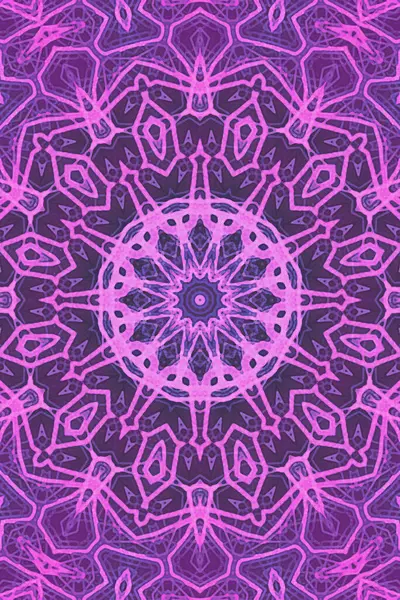 Seamless Kaleidoscope Design Esoteric Mystic Energy Healing Sahasrara Mandala — Stock Photo, Image