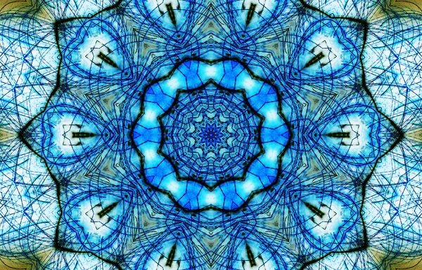 Seamless Kaleidoscope Design Esoteric Mystic Energy Healing Sahasrara Mandala — Stock Photo, Image