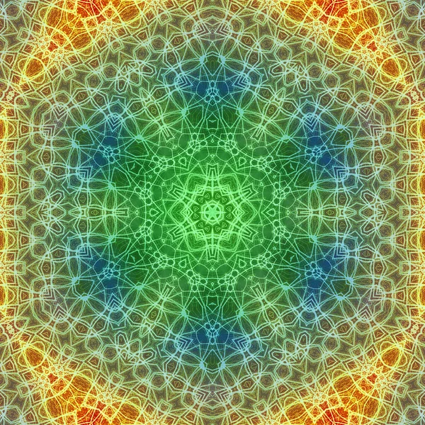 Seamless Kaleidoscope Design Esoteric Mystic Energy Healing Sahasrara Mandala — Stock Photo, Image