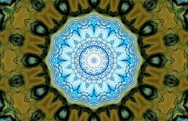 Tasarım için kusursuz bir kaleydoskop. Esrarengiz mistik enerji iyileştirici sahasrara mandala.