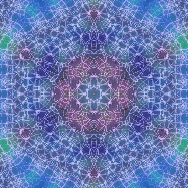 Zökkenőmentes Kaleidoszkóp Tervezéshez Ezoterikus Misztikus Energia Gyógyító Sahasrara Mandala — Stock Fotó