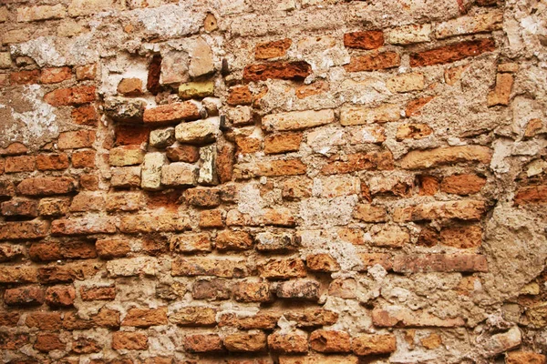 Eski, yıpranmış kırmızı tuğla duvar dokusu. Eski arkaplan.