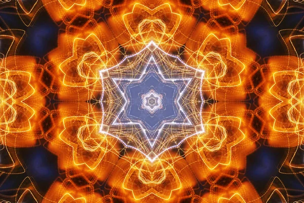 Naadloze Caleidoscoop Voor Ontwerp Esoterische Mystieke Energie Helende Sahasrara Mandala — Stockfoto