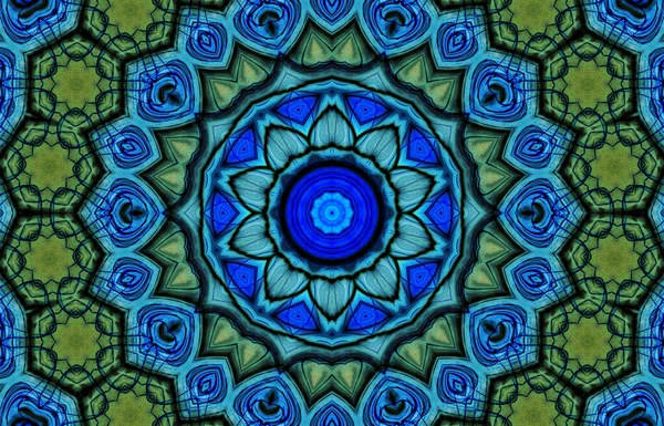 Seamless Kaleidoscope Design Esoteric Mystic Energy Healing Sahasrara Mandala — Stock Photo, Image