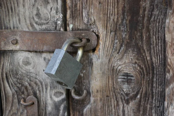 Old Lock Door Close View — Stock Photo, Image