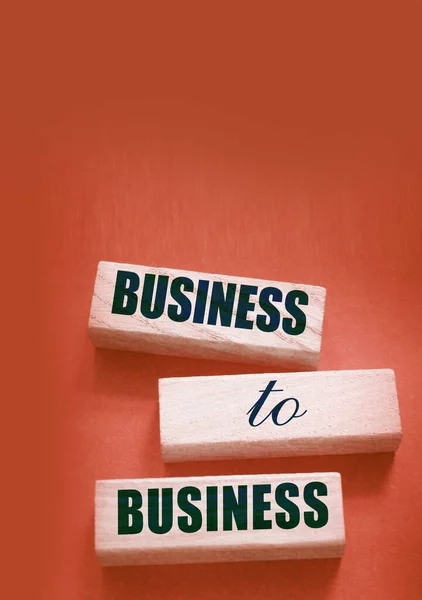 Blocos Madeira Com Palavras Business Business Conceito Marketing B2B — Fotografia de Stock