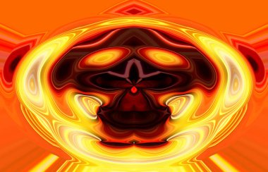 soyut renkli arkaplan görünümü, totem kavramı  