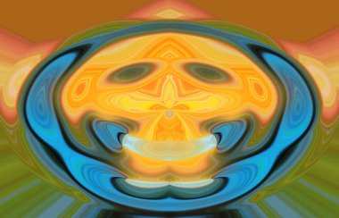 soyut renkli arkaplan görünümü, totem kavramı  