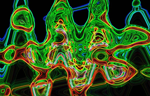 抽象的な波カラフルな背景ビュー — ストック写真