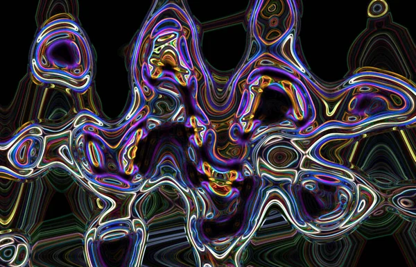 Abstrato Ondas Colorido Fundo Vista — Fotografia de Stock