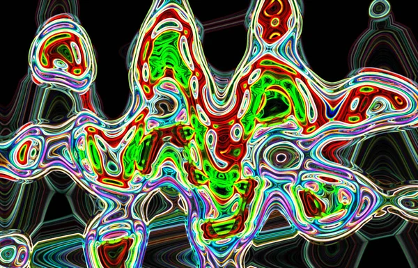 Valuri Abstracte Vizualizare Fundal Colorată — Fotografie, imagine de stoc