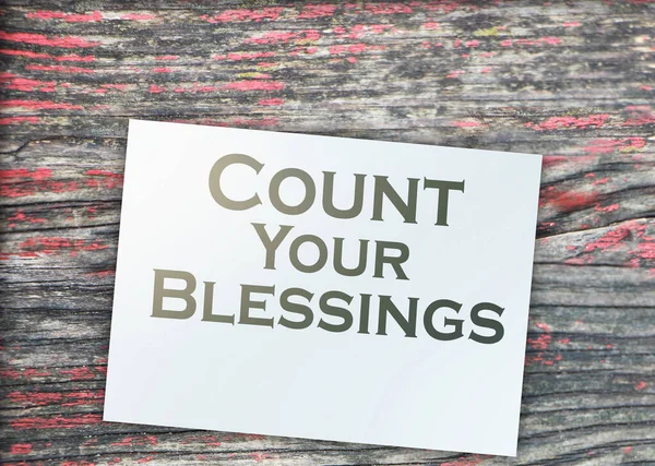 Frasen Count Your Blessings Skrev Ett Papper Och Papper Dollar — Stockfoto