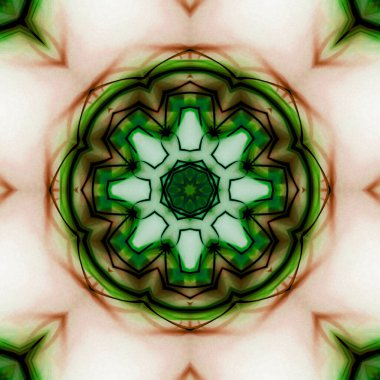 Esrarengiz sihirli neon parlayan geometrik mandala fantezi fraktal. Soyut arkaplan.