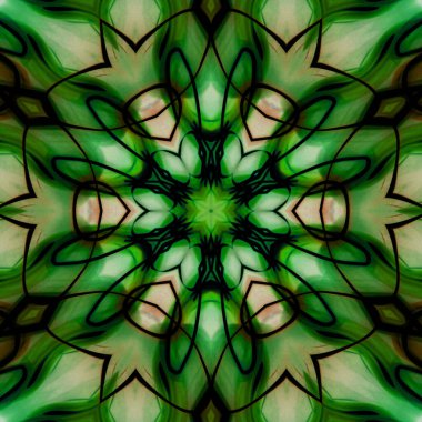 Esrarengiz sihirli neon parlayan geometrik mandala fantezi fraktal. Soyut arkaplan.