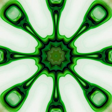 Esrarengiz sihirli neon parlayan geometrik mandala fantezi fraktal. Soyut arkaplan.