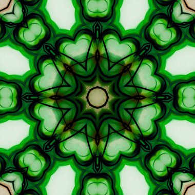 Esrarengiz sihirli neon parlayan geometrik mandala fantezi fraktal. Soyut arkaplan.